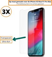iphone xs max screenprotector | iPhone XS Max tempered glass 3x | iPhone XS Max A2102 beschermglas | 3x screenprotector iphone xs max apple | Apple iPhone XS Max tempered glass