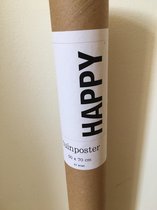 Tuinposter / Balkonposter Happy By Romi 70 x 50 cm