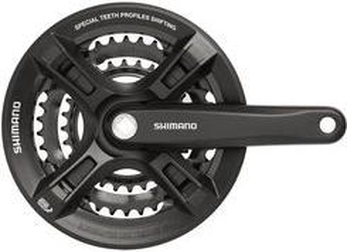Guarnitura Shimano FC-M311 | 8 Velocità | 48/38/28D | Nero | 170 Mm - Foto 2
