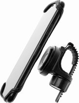 FIXED Bikee 2 - Fiets Telefoonhouder met Afneembare Houder, fiets, motor, universeel, detachable smartphone holder, zwart, 360 graden rotatie, GPS- afneembare fietsstuur houder, 10 - 16,5 cm