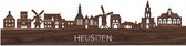 Skyline Heusden Notenhout - 80 cm - Woondecoratie design - Wanddecoratie - WoodWideCities