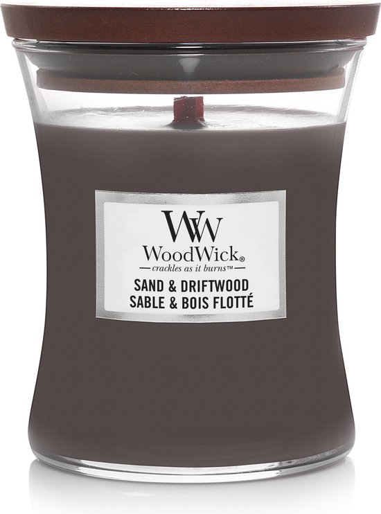 WoodWick Hourglass Medium Geurkaars - Sand & Driftwood