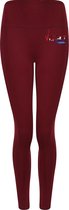 FitProWear Taurito Sportlegging - Bordeaux - Maat XXS - Sportlegging Dames - Legging Dames - Sportbroek - Slim-Fit Legging - Legging Polyester - Legging Telefoonvak - Fitness Leggi