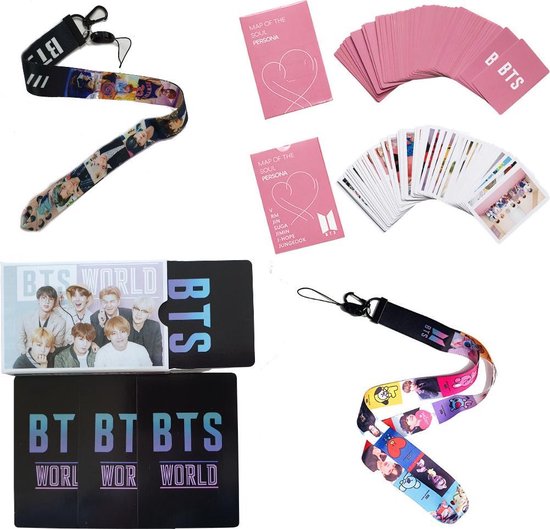 BTS merchandise BT21 Kpop- 4delige set 2x BTS fotokaartjes en 2x