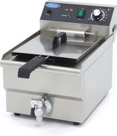 Bol.com Maxima Frituurpan 13 L 1 Mand met Tapkraan Friteuse - 11 KG Frites - Professioneel - RVS - Frituur Pan 13 liter aanbieding