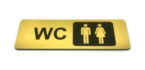 Plaque de porte Toilettes - Panneaux WC - Panneau texte WC - Panneau WC -  Panneau... | bol