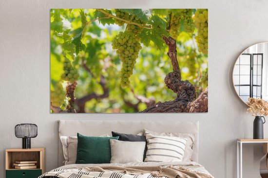 Peinture sur toile Raisins sur une branche - 150x100 cm - Décoration murale