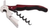 Kurkentrekker - Bieropener- Flesopener Rood - Corkscrew - Sommelier- Blikopener- Roestvrijstaal- Wijn opener