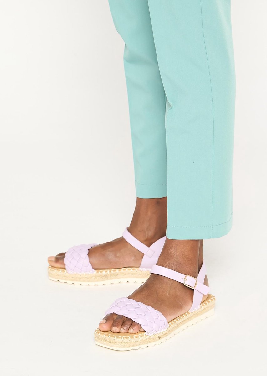 Tie-dye sleehak espadrilles in paars roze blauw | Silhouette