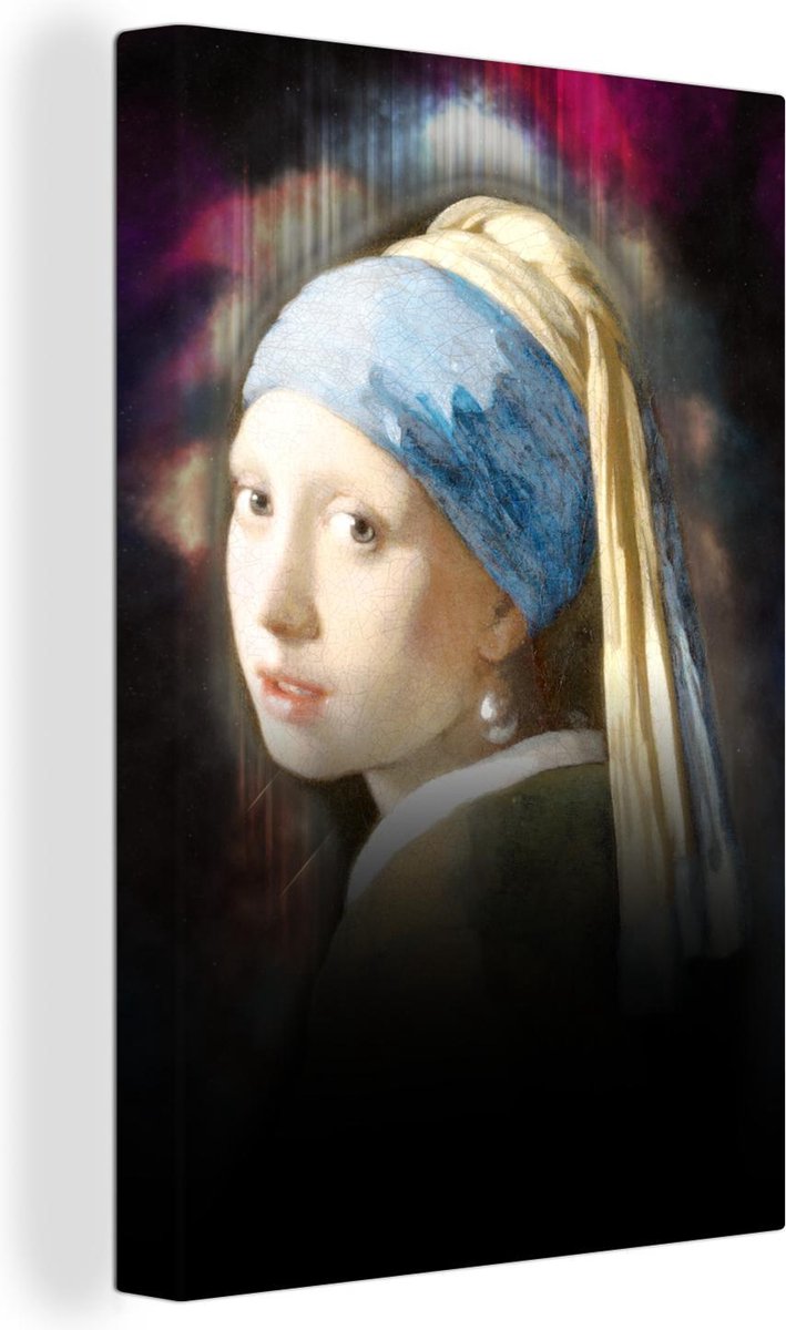 Canvas Schilderijen Meisje met de parel Johannes Vermeer Olieverf 20x30 cm Canvas Schilderijen Meisje met de parel Johannes Vermeer Olieverf 20x30 cm