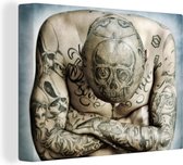 Quelqu'un avec de nombreux tatouages sur toile 80x60 cm - Tirage photo sur toile (Décoration murale salon / chambre)