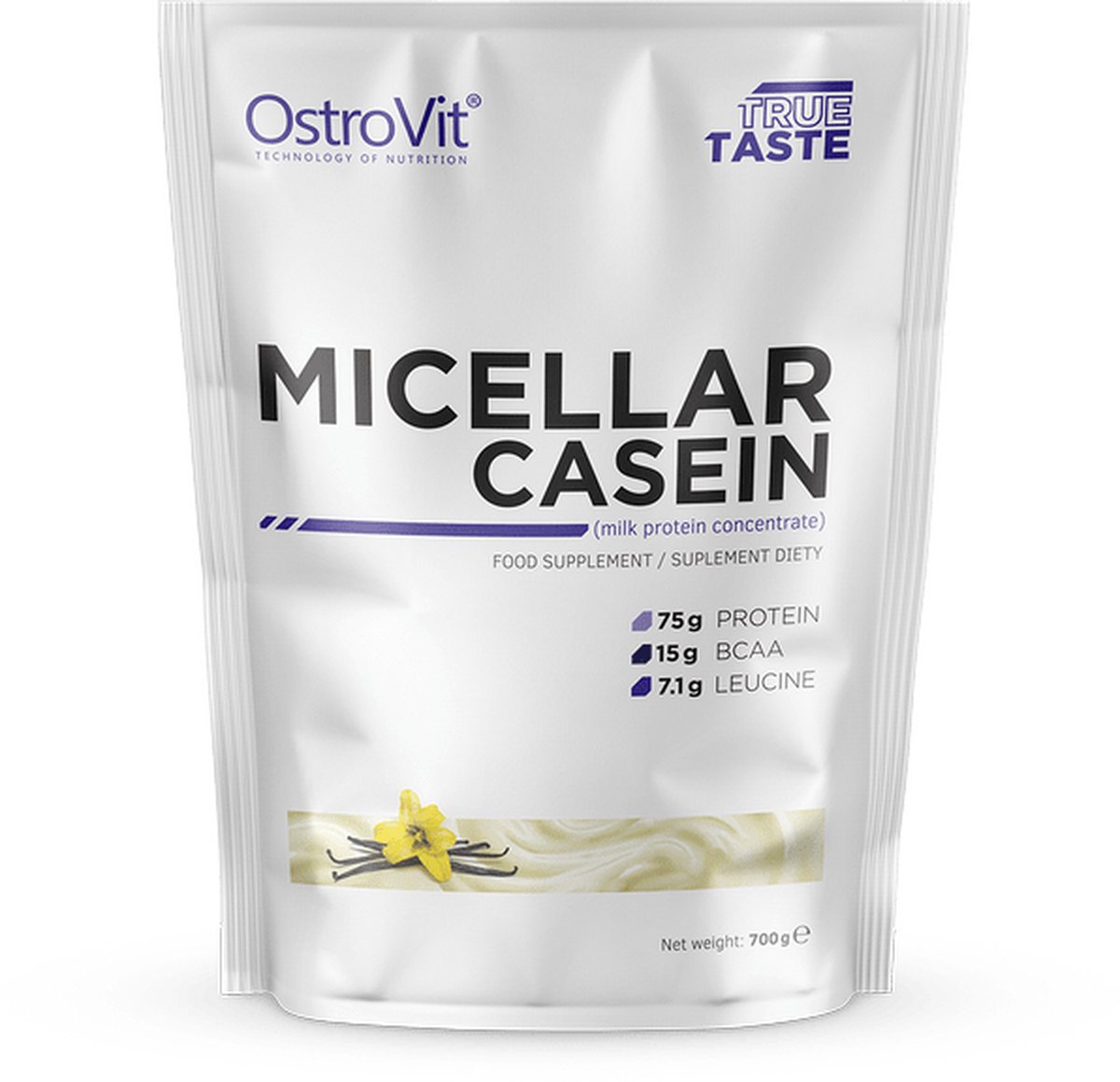 Protein Poeder - Micellar Casein - 700 g - OstroVit - Vanille