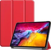 Apple iPad Pro 11 (2021) Hoes - Mobigear - Tri-Fold Serie - Kunstlederen Bookcase - Rood - Hoes Geschikt Voor Apple iPad Pro 11 (2021)