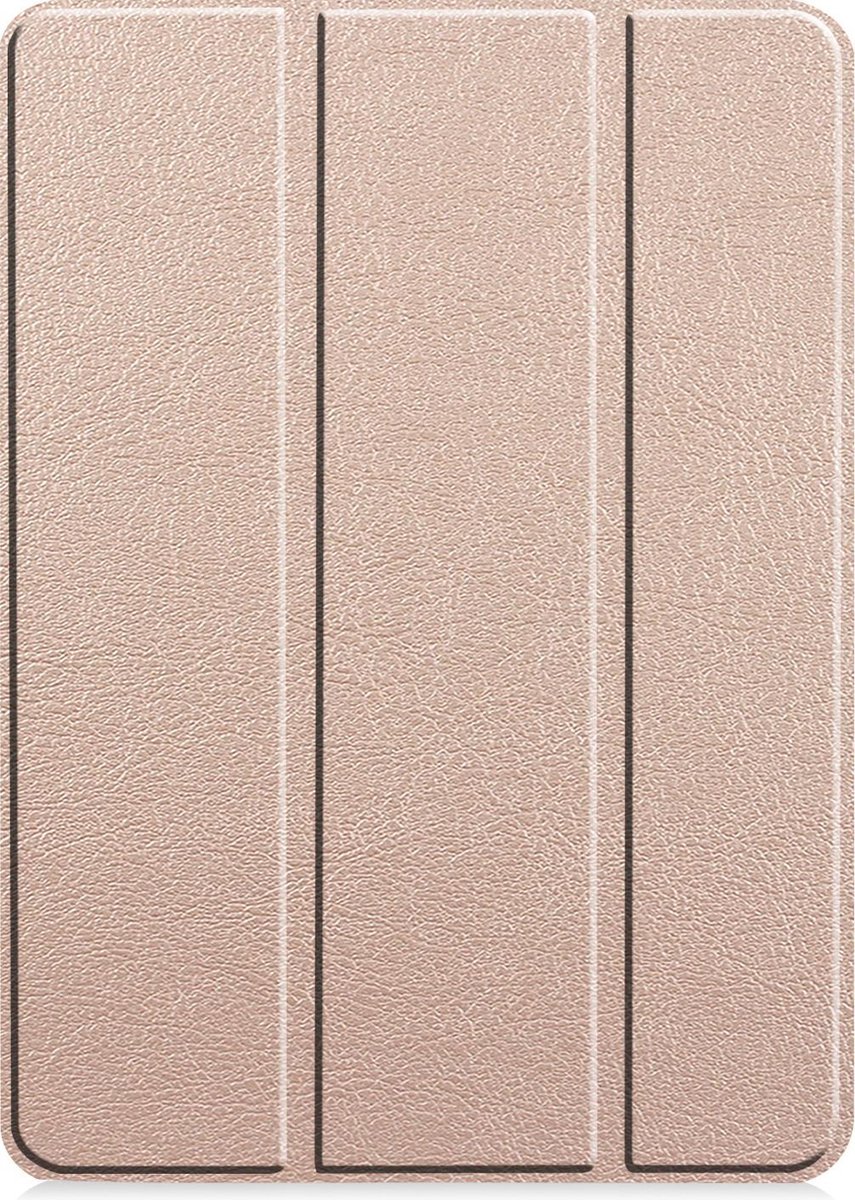 Hoesje - Geschikt voor Apple iPad Pro (2021) - 11 inch - 3e generatie - Dun & Stevig - Trifold Bookcase - Hard Cover - Hardcover Book Case - Tablet Hoes - Goud