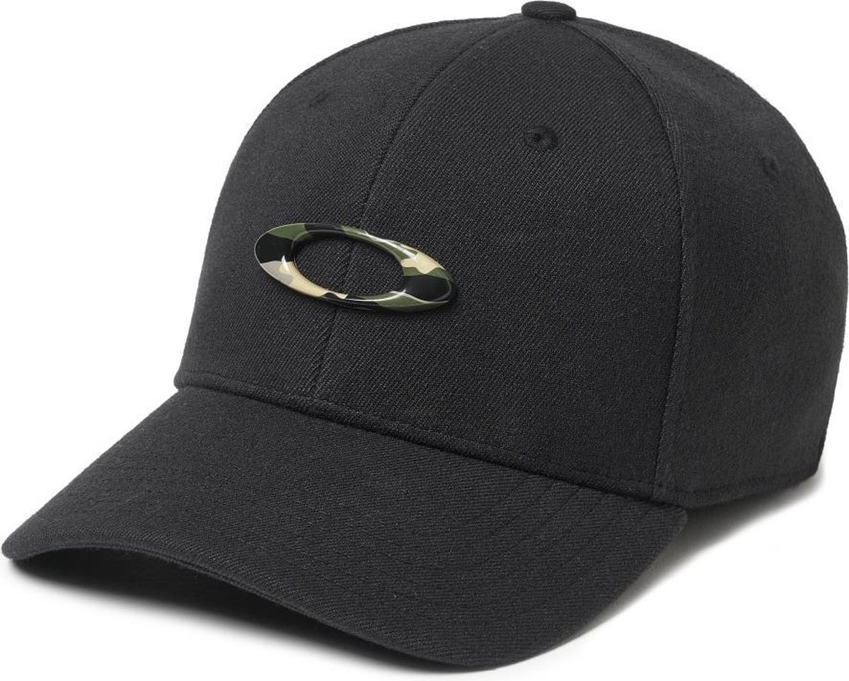 <p>     The Tincan Hat is made with a curved brim and moisture-wicking sweatband for a contoured fit and lasting comfort. Stretch fabric on a closed back provides a secure fit, while a solid metal ellipse logo at the crown of this Oakley hat symbolizes the longevity of an icon.     </p><ul><li> Embroidered eyelet vents provide breathability</li><li> Padded sweatband wicks away moisture for a comfortable fit</li><li> 96% Cotton, 4% Spandex</li></ul> - 0