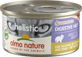 Almo Nature Natvoer voor Katten - Holistic Digestive Help - 24 x 85g - Kalkoen - 24 x 85 gram