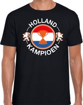 Zwart t-shirt Holland / Nederland supporter Holland kampioen met beker EK/ WK voor heren M