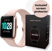 Formilo Smartwatch Dames met Screen Protector - Activity Tracker - Android en iOS - Rose Goud