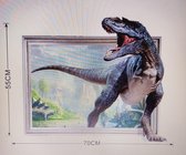 Dinosaurus Muur, - vloersticker - 70 x 55 cm - dinosaurussen - dino - kinderkamer