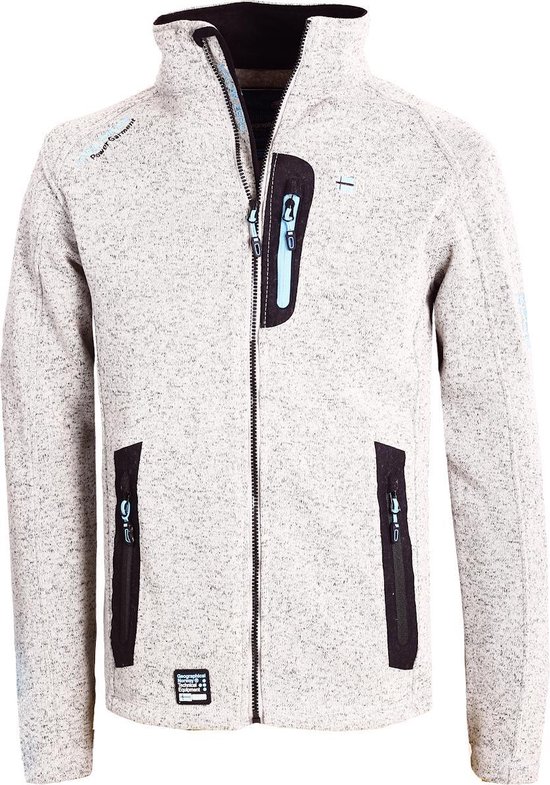 Cardigan Polaire Homme Gris Clair Geographical Norway Trampoline - M
