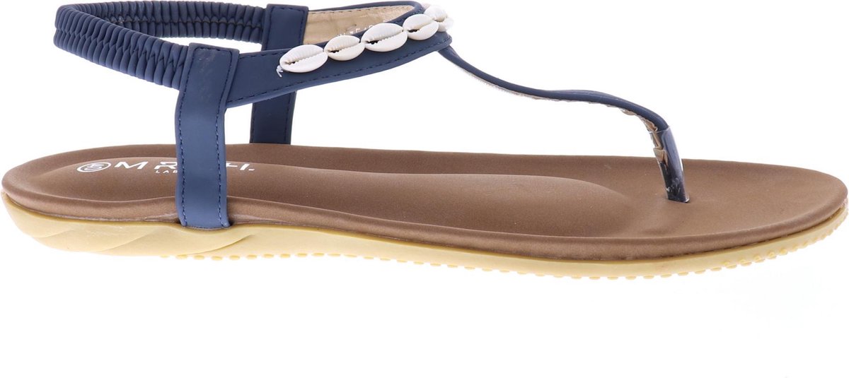 Mrchlabel Mrch Label Nikki Slippers Dames Donkerblauw Schelpjes