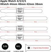 2 sport bandjes geschikt voor Apple Smartwatch 42/44 M/L – YOUNIQ – Roos Rood & Olijf – iWatch Series 1/2/3/4/5/6/SE - Horloge Band Strap geschikt voor Apple Watch