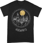 Harry Potter - Hogwarts circle T-Shirt Zwart