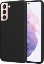MH by Azuri liquid silicon cover - zwart - voor Samsung Galaxy S21+