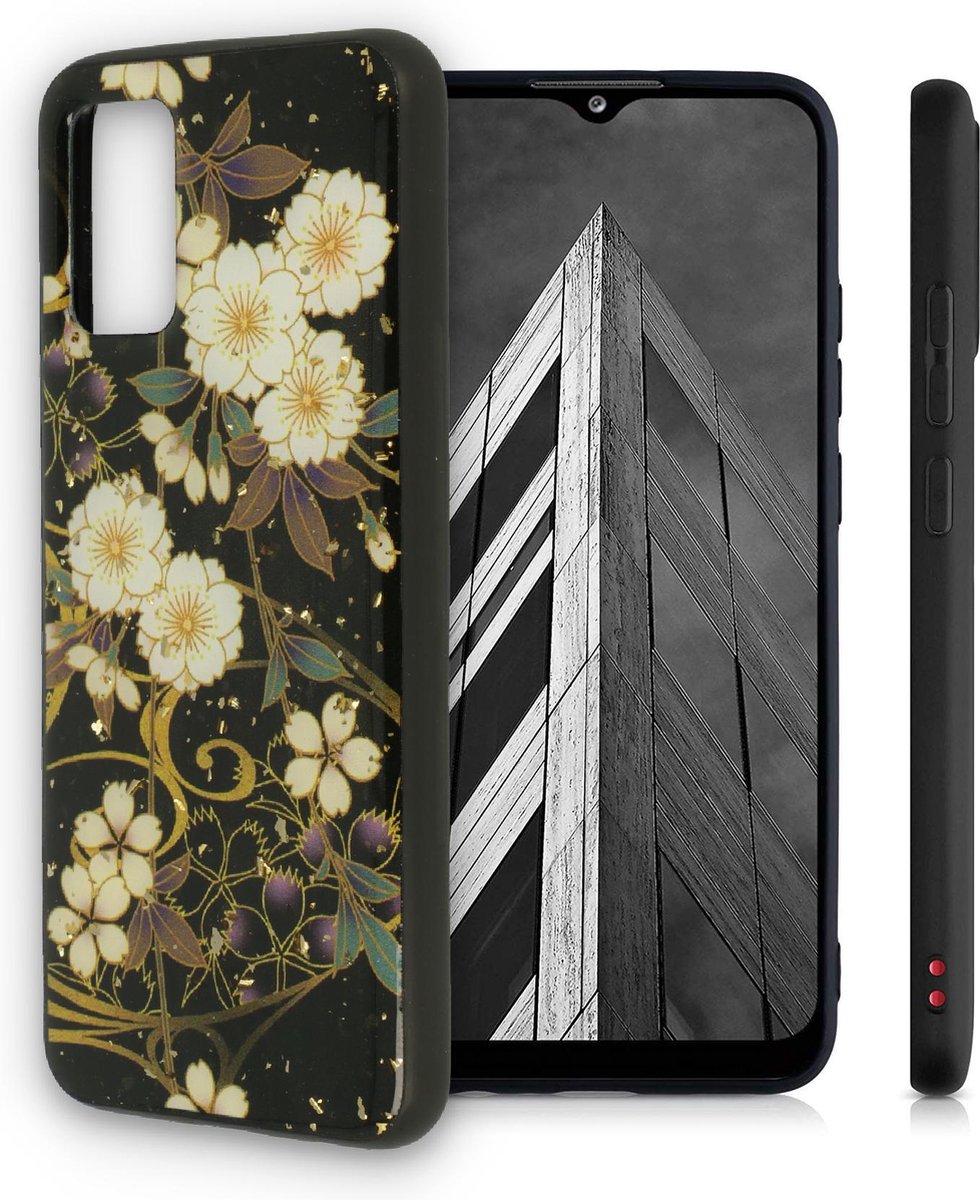 HB Hoesje Geschikt voor Samsung Galaxy A32 4G - Wilde Bloemen Print - Siliconen Back Cover