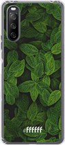 6F hoesje - geschikt voor Sony Xperia 10 III -  Transparant TPU Case - Jungle Greens #ffffff