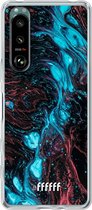 6F hoesje - geschikt voor Sony Xperia 5 III -  Transparant TPU Case - River Fluid #ffffff