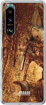 6F hoesje - geschikt voor Sony Xperia 5 III -  Transparant TPU Case - Lets go Gold #ffffff