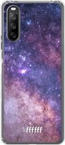 6F hoesje - geschikt voor Sony Xperia 10 III -  Transparant TPU Case - Galaxy Stars #ffffff