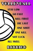 Volleyball Stay Low Go Fast Kill First Die Last One Shot One Kill Not Luck All Skill Rodrigo