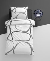 Damai Big Circle Dekbedovertrek - Eenpersoons - 135x200 + 80x80 cm - White