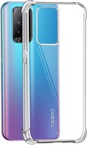 Oppo A94 5G Hoesje - Anti Shock Proof Siliconen Back Cover Case Hoes Transparant