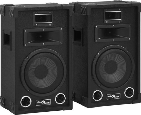 vidaXL Enceintes de scène Hi-Fi 2 pcs Passive Professional 800 W Noir