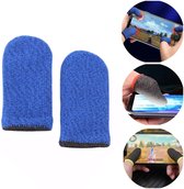 Pockinity Handschoen Gaming - 4x Stuks - Finger Sleeve - Gaming Gloves - Vingerhoesjes gamen - Thumb Grips - Pubg - Blauw