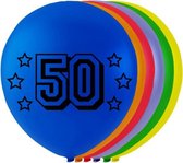 Wefiesta Ballonnen Cijfer 50 Latex 80 Cm 8 Stuks