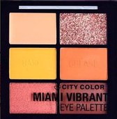 City Color Miami Vibrant Eyeshadow Palette - 6 kleuren - Oogschaduw Palette - 10.2 g