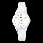 Mooi wit sportief dames horloge van Q&Q model vs13j008 , 10 bar waterdicht geschikt voor sporten / zwemmen ,lichtgewicht