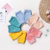 Baby kniebeschermers - 5 PAAR - Anti slip - Kruipen - Smiley - Gezichtjes - Verschillende kleuren - Baby gift - Unisex -