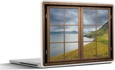 Laptop sticker - 15.6 inch - Doorkijk - Water - Natuur - 36x27,5cm - Laptopstickers - Laptop skin - Cover