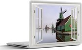 Laptop sticker - 12.3 inch - Doorkijk - Huis - Molen - 30x22cm - Laptopstickers - Laptop skin - Cover
