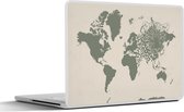 Laptop sticker - 11.6 inch - Wereldkaart -Dieren - Luipaard - 30x21cm - Laptopstickers - Laptop skin - Cover