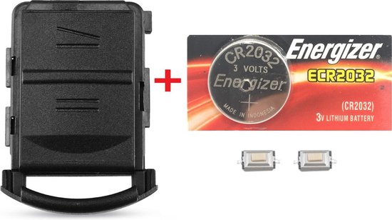 2 knoppen sleutelbehuizing met microschakelaars + batterij CR2032 geschikt  voor Opel... | bol.com