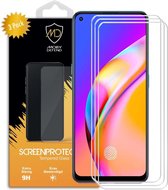 3-Pack Oppo A94 Screenprotectors - MobyDefend Case-Friendly Gehard Glas Screensavers - Screen Protector - Glasplaatje Geschikt Voor: Oppo A94