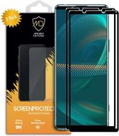 2-Pack Sony Xperia 5 III Screenprotectors, MobyDefend gehard glas screensavers, Zwarte randen | Screen Protectors / Glasplaatjes Geschikt Voor: Sony Xperia 5 III