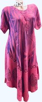 Dames zomer jurk met print onesize 36-40 roze/paars