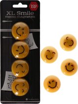 De wauw factor XL Smiley magneten - Memo magneten - Emoticons - Koelkast magneet - 4 stuks